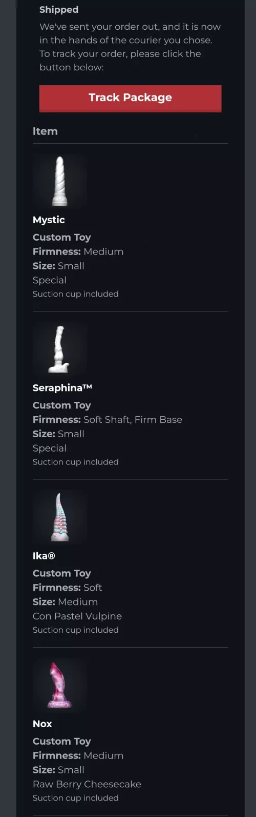 My March 3rd Customs Finally Shipped!