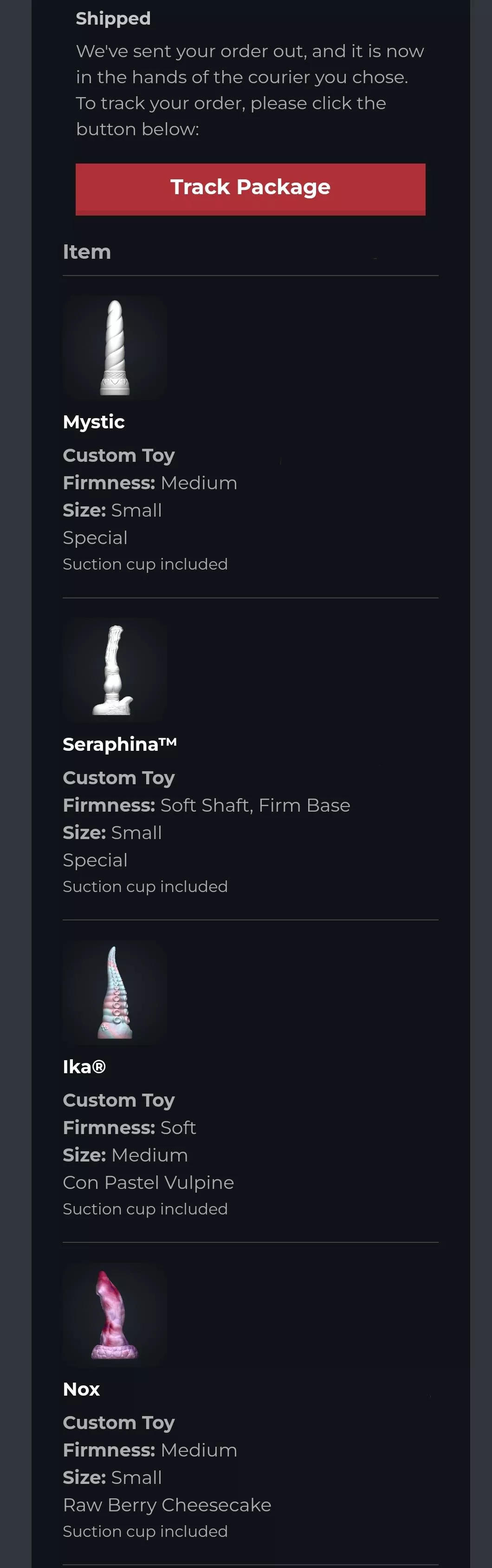 My March 3rd Customs Finally Shipped!