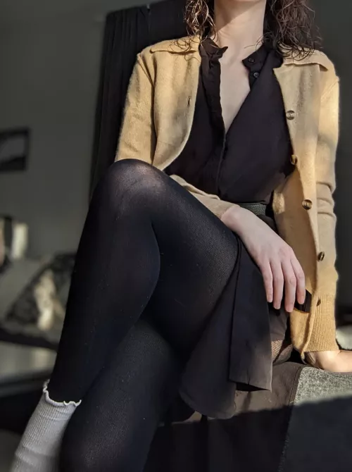 Tights help make skirts more spring appropriate [F]