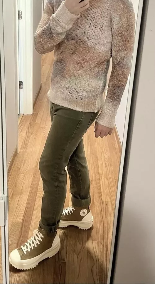 Would you have a hunch there are panties, a bra, thigh high socks, cage, and plug under this outfit?