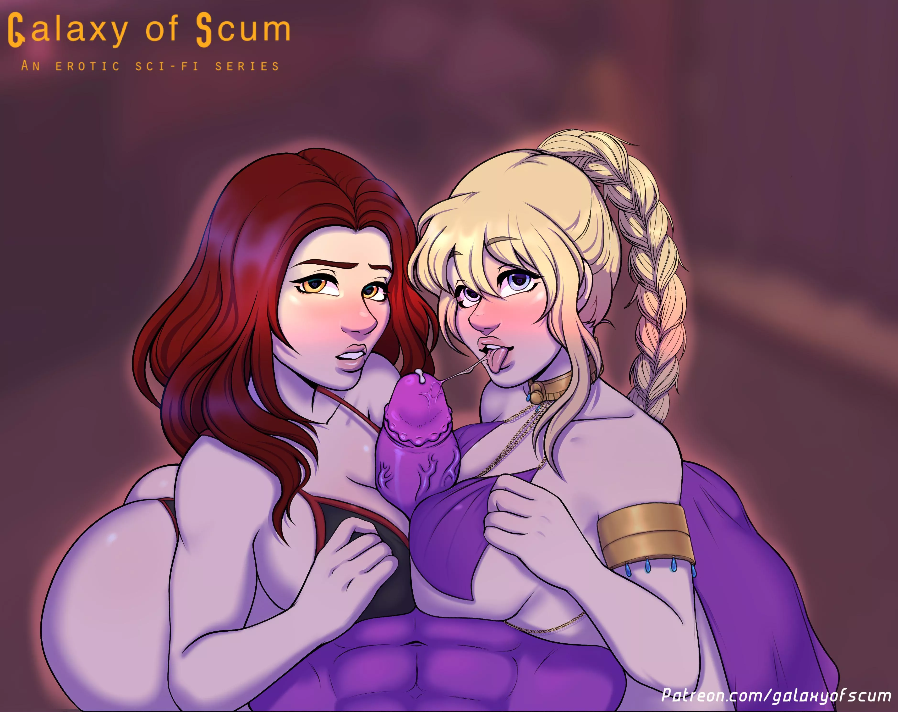 Alien cock enjoying two human beauties at once [Bitesize] (Galaxy of Scum)