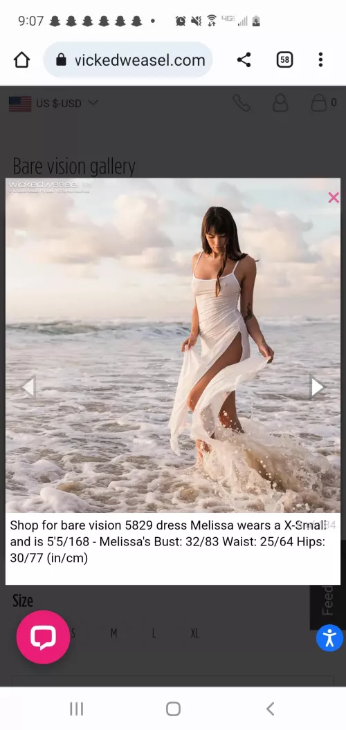 Bare Vision in white XS.