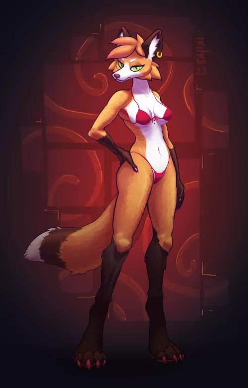 Bikini Fox (art by me)