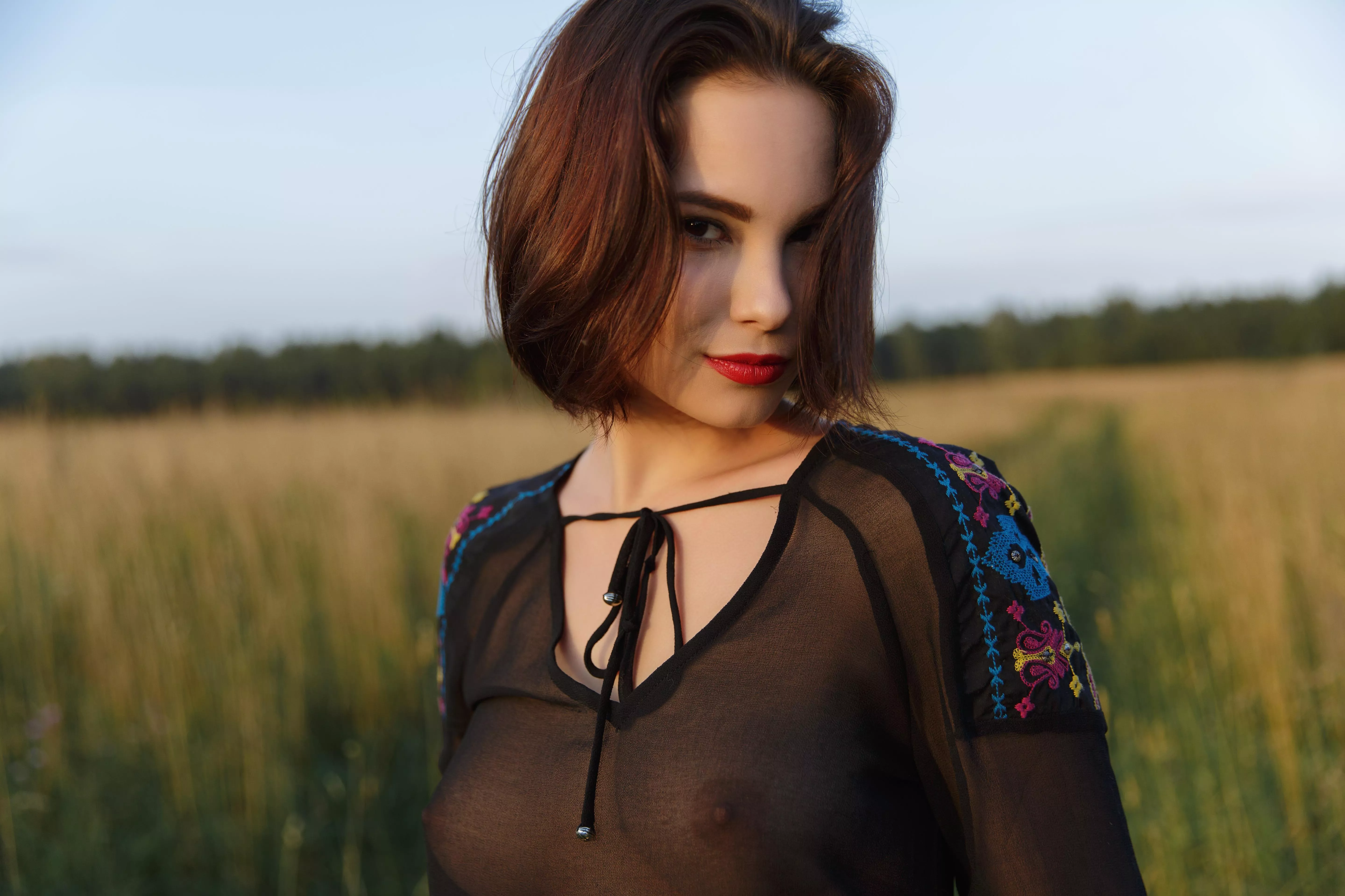 black transparent shirt