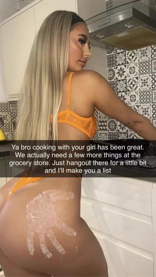 Does she usually wear that to cook??