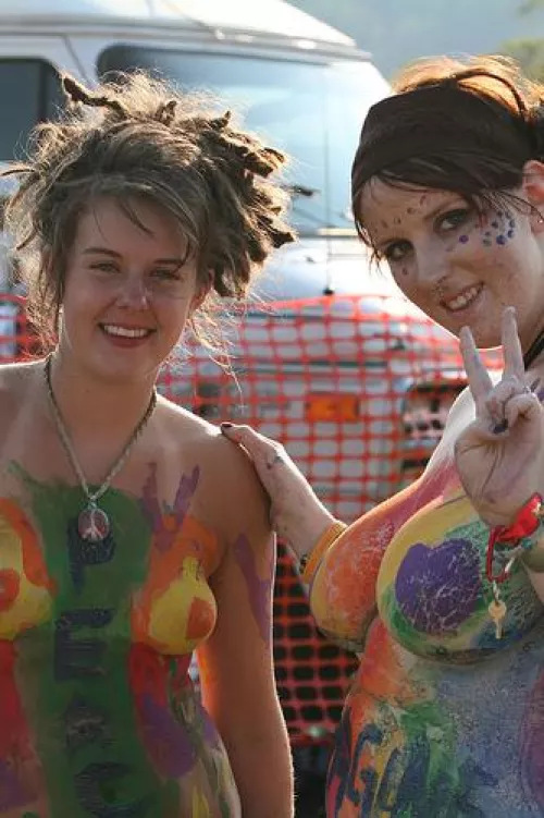 Dreadlocks and bodypaint