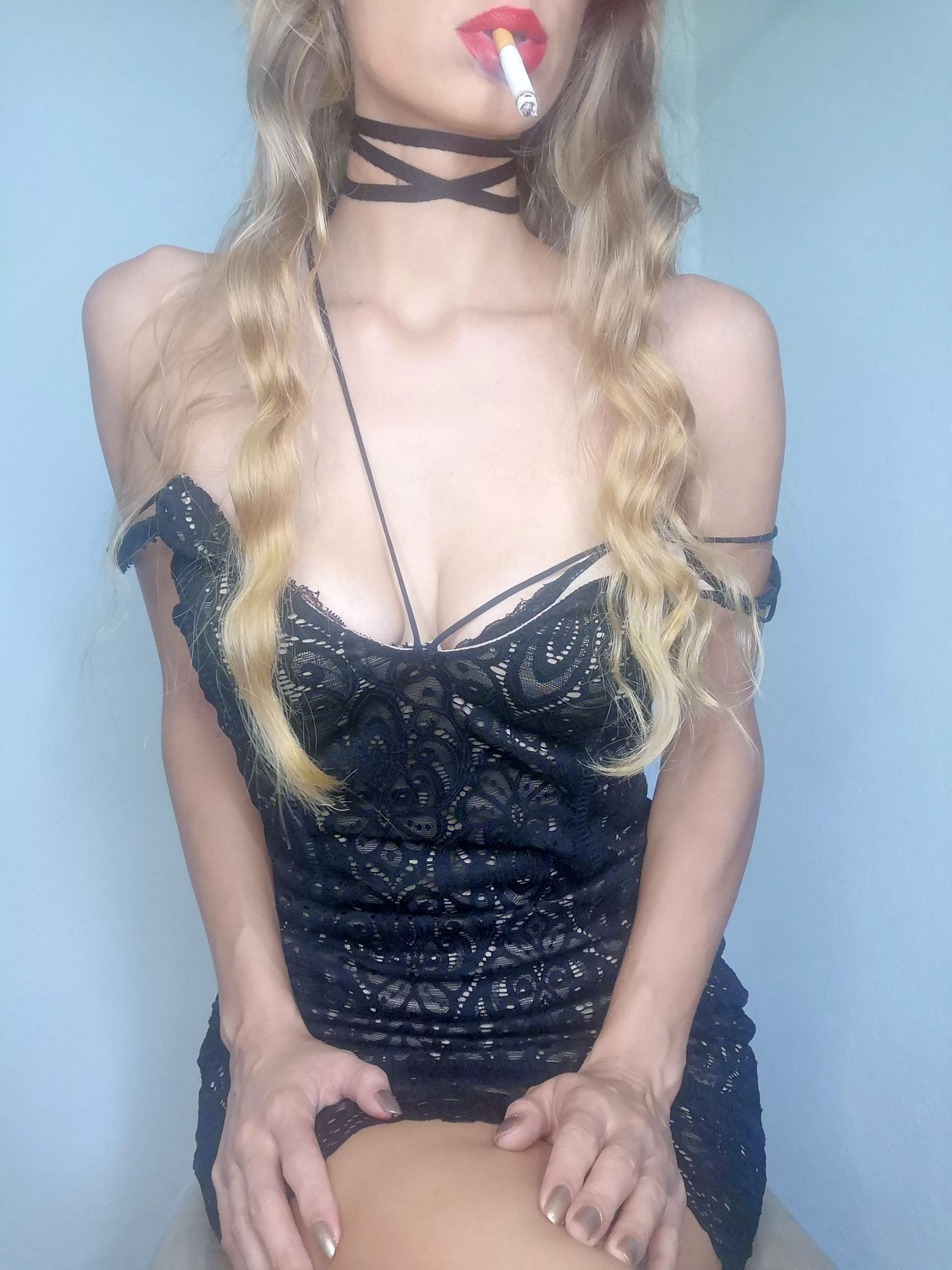 I love to tease with my cigarette