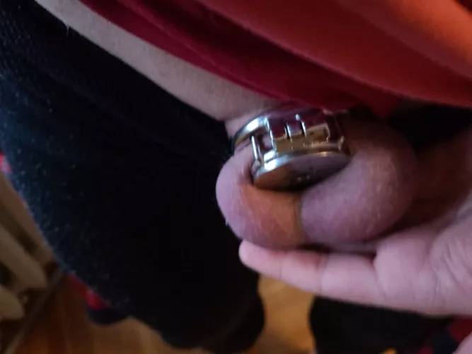 locked in inverted chastity cage. Key is frozen in the freezer. can I take the key from the freezer now?