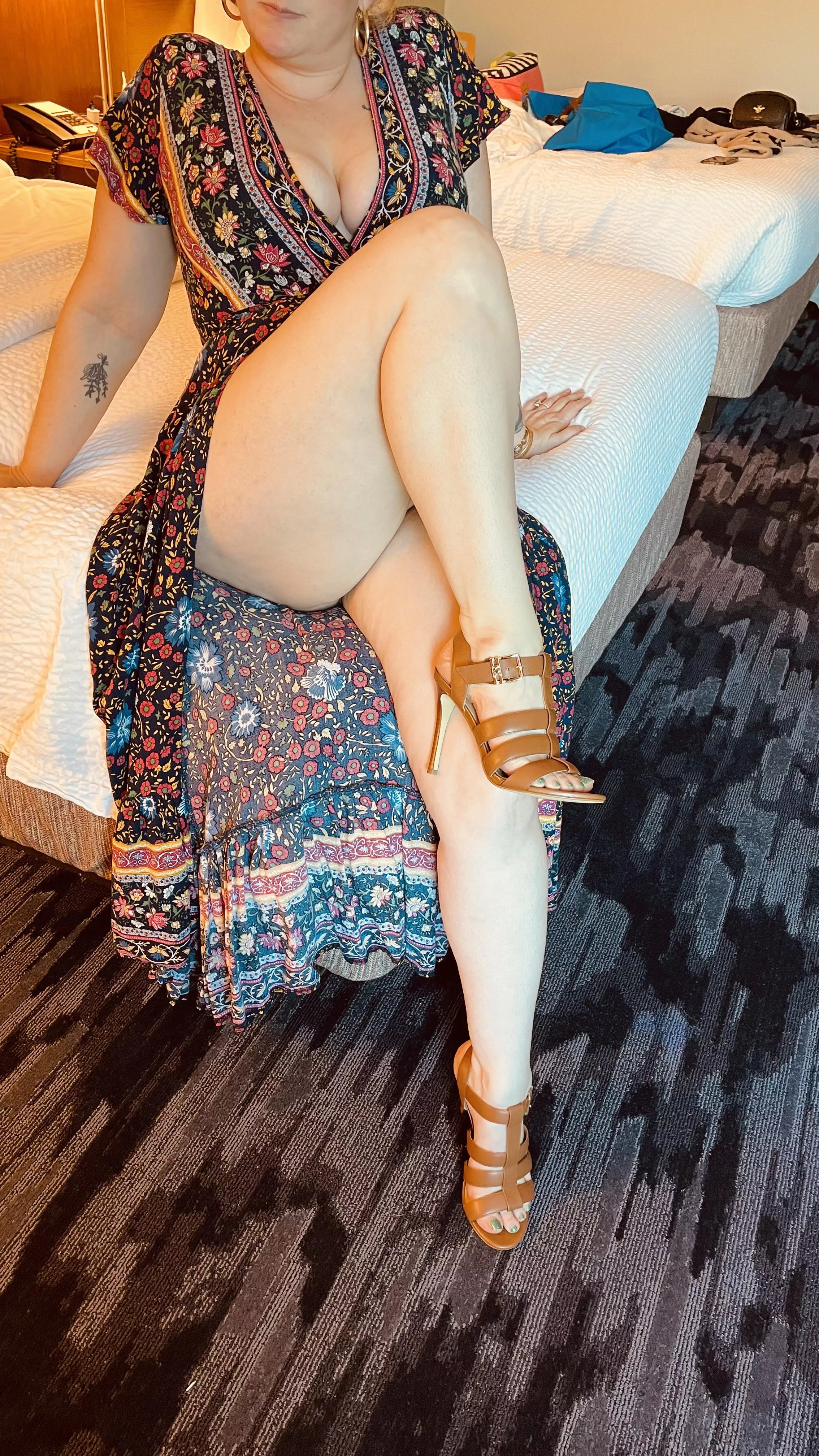 Modeling her new heels I just bought for her.