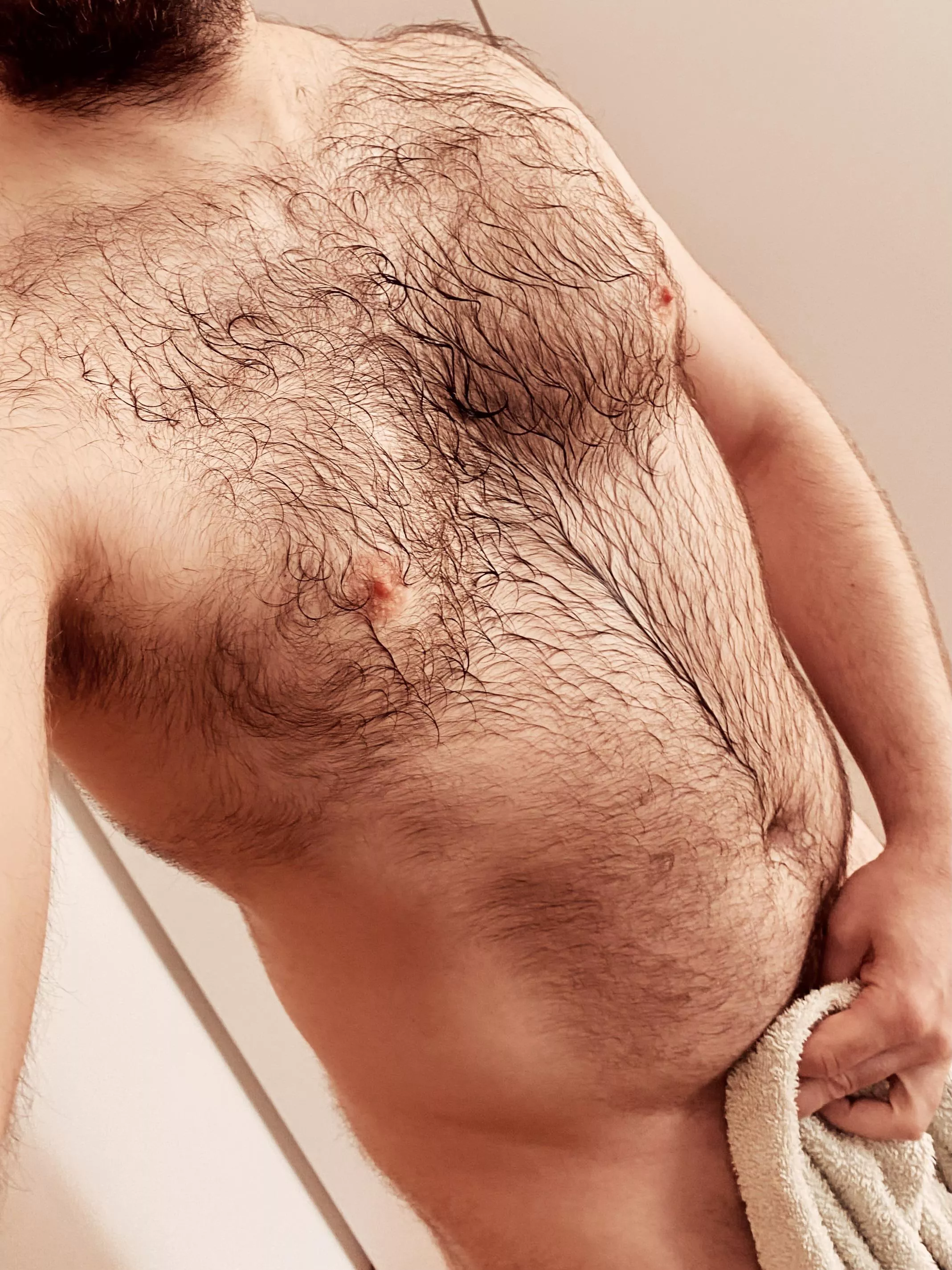 Right after the shower…