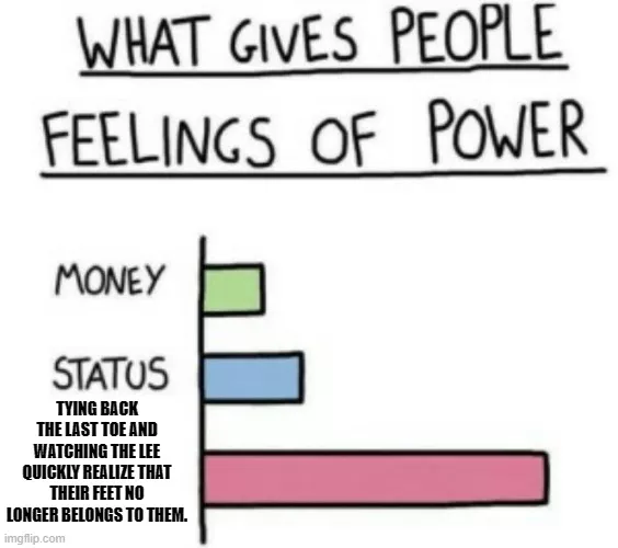 Struggle all you want sweetheart... Those soles are mine