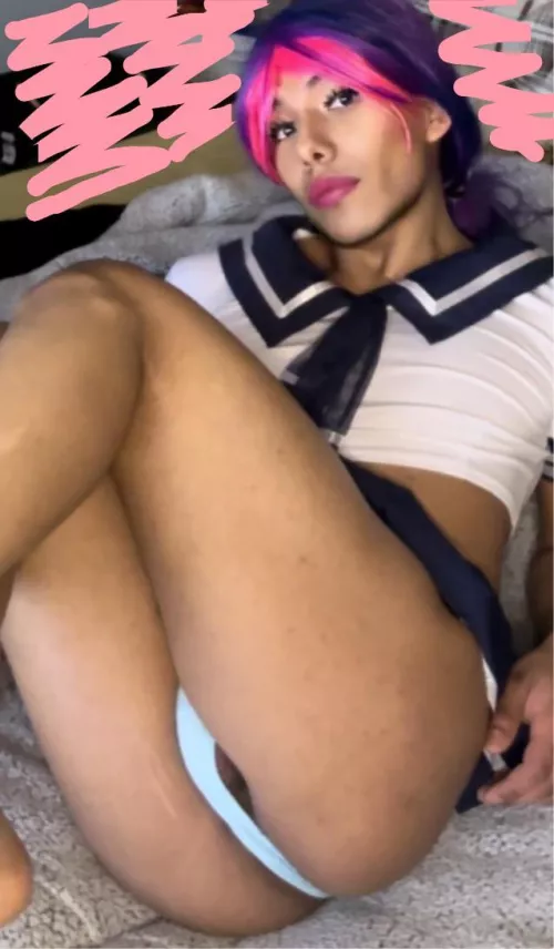 the bed is big enough, maybe you can join. if you would like to fuck me of course 😏