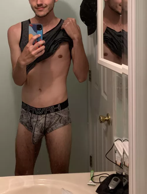 tight underwear with all that meat