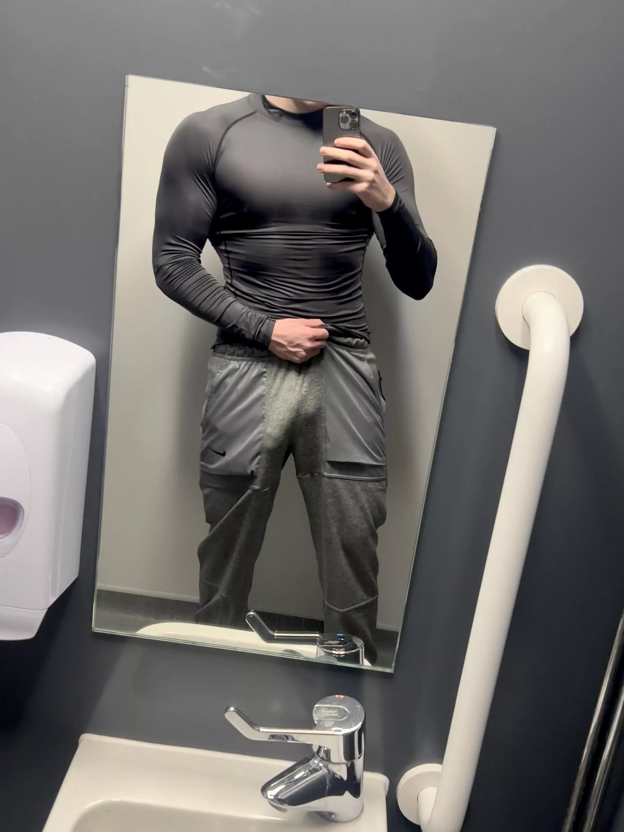 You wanna come get on your knees for me in the gym toilets bro?