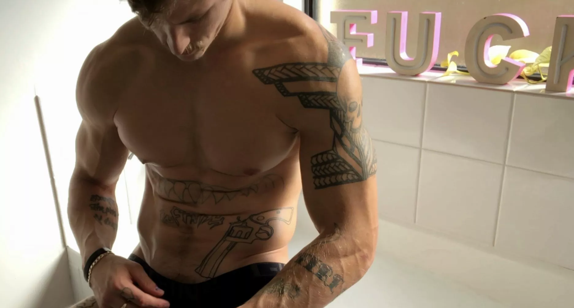 About to have a bath