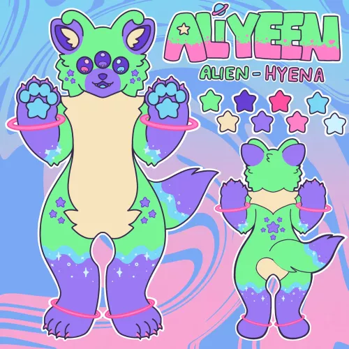 aliyeen: alien hyena 🛸👽🐾
