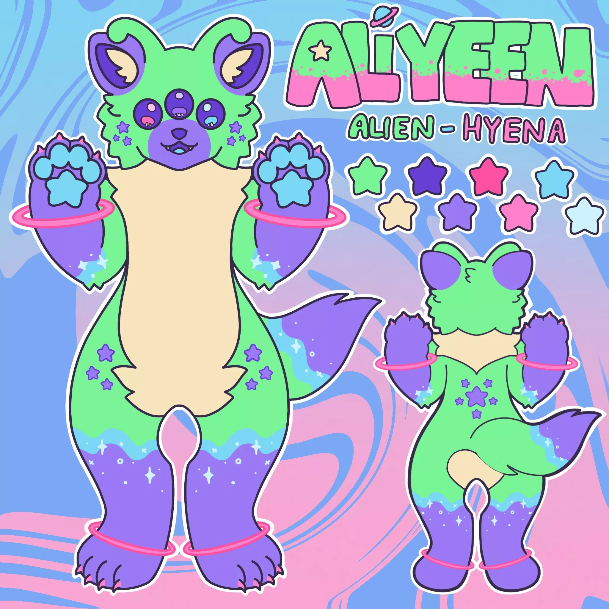 aliyeen: alien hyena 🛸👽🐾