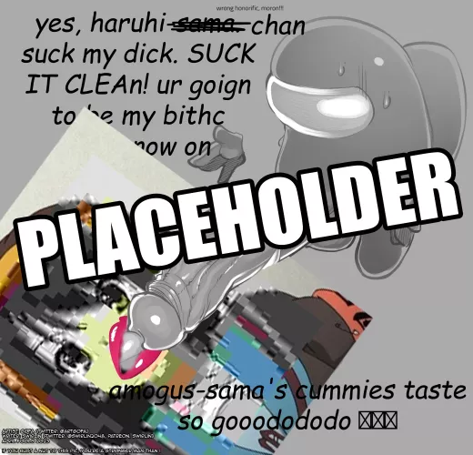 April Fools 2023 Part One: Phoning It In [Amogus] [Haruhi] [A blowjob, technically] [April Fools] [Shitpost] [Parody] [M/F] [Hetero???] [if you can JO to this, you're a braver man than I]