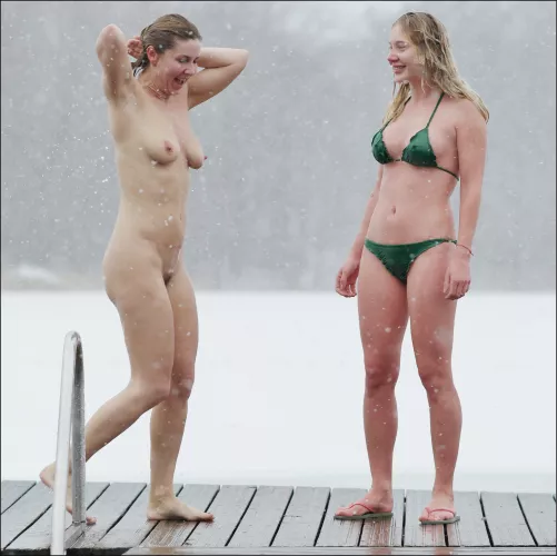 Enjoying the showfall