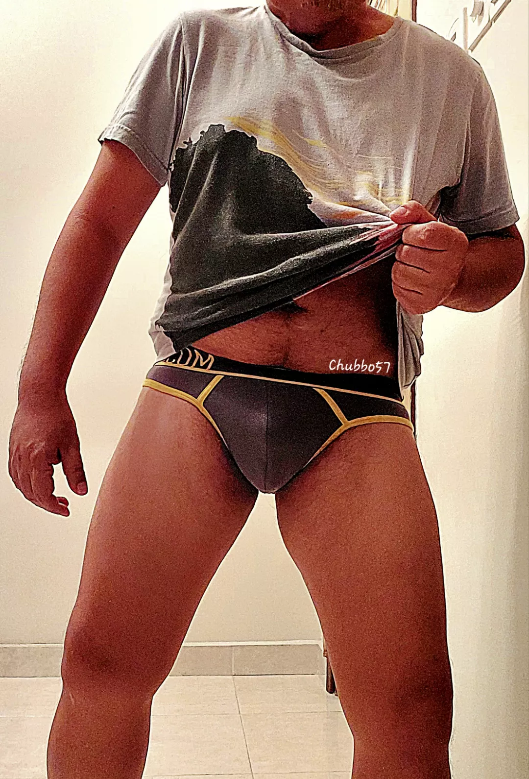 Horny AF over the weekend, in my new briefs. Wish you were here.
