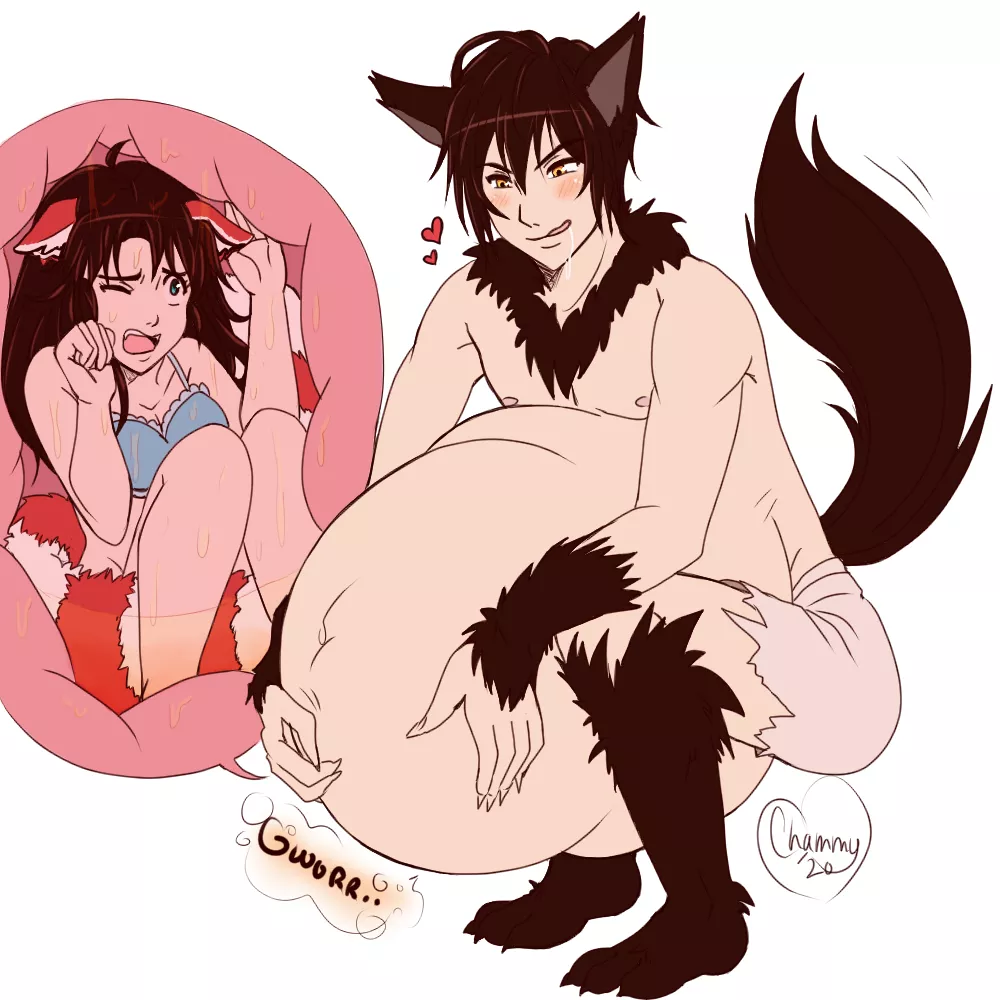 {Image} Werewolf'ed Down [M/F] (By Chameleonette/me)