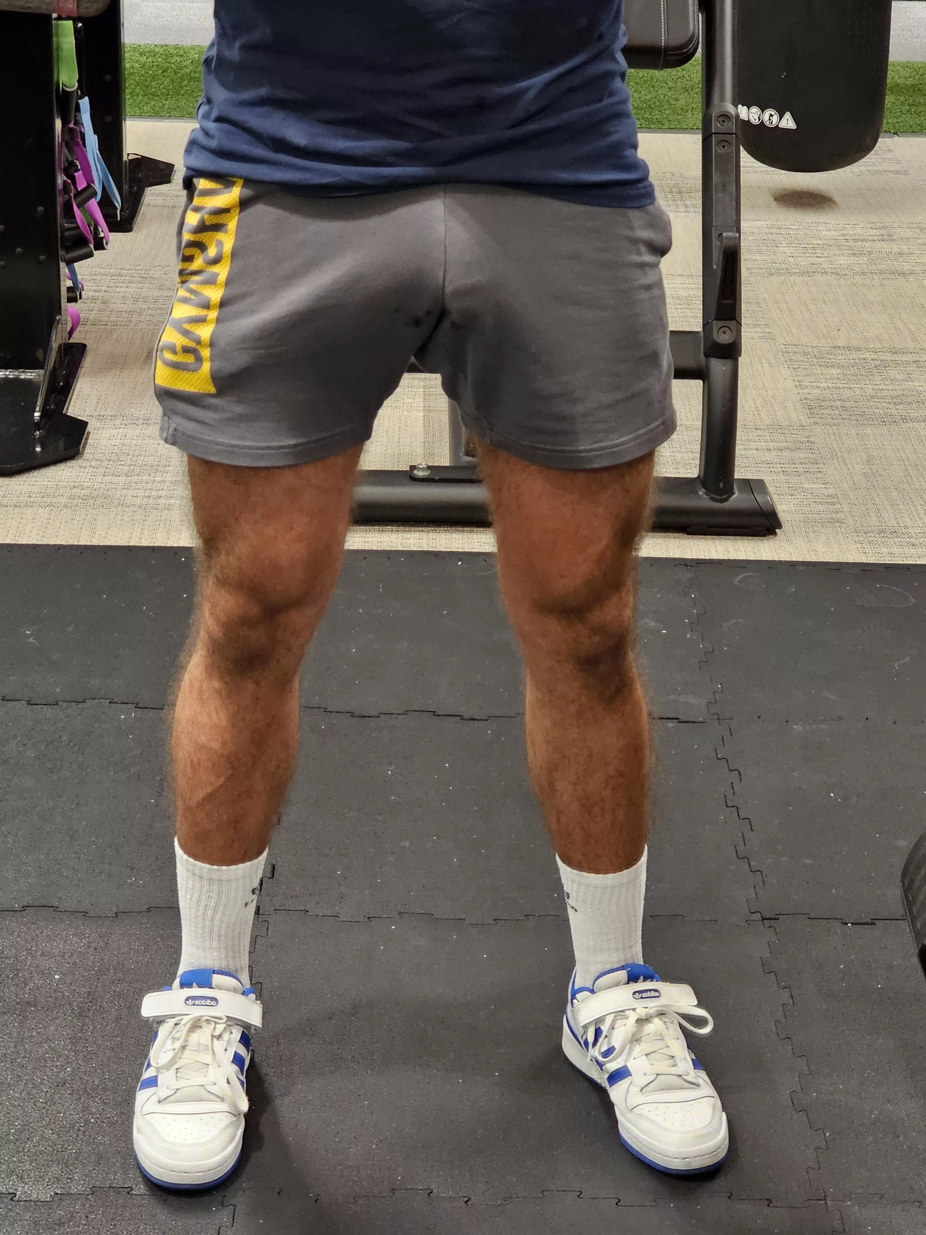 Just noticed it in a gym. Should I go to locker room and put on my undies?