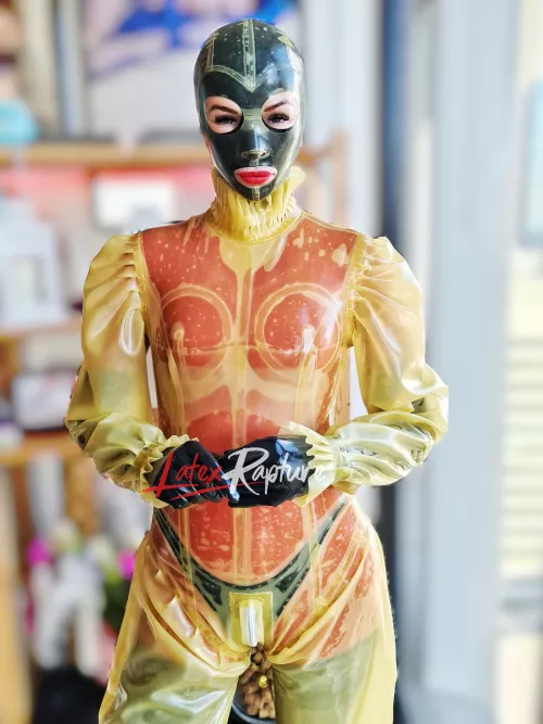 Layered in latex and double hooded