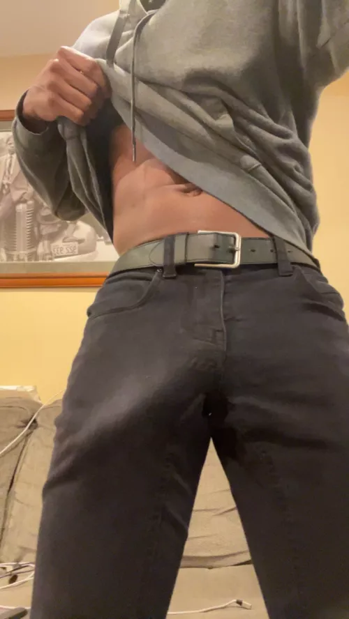 Little bit of a jean bulge