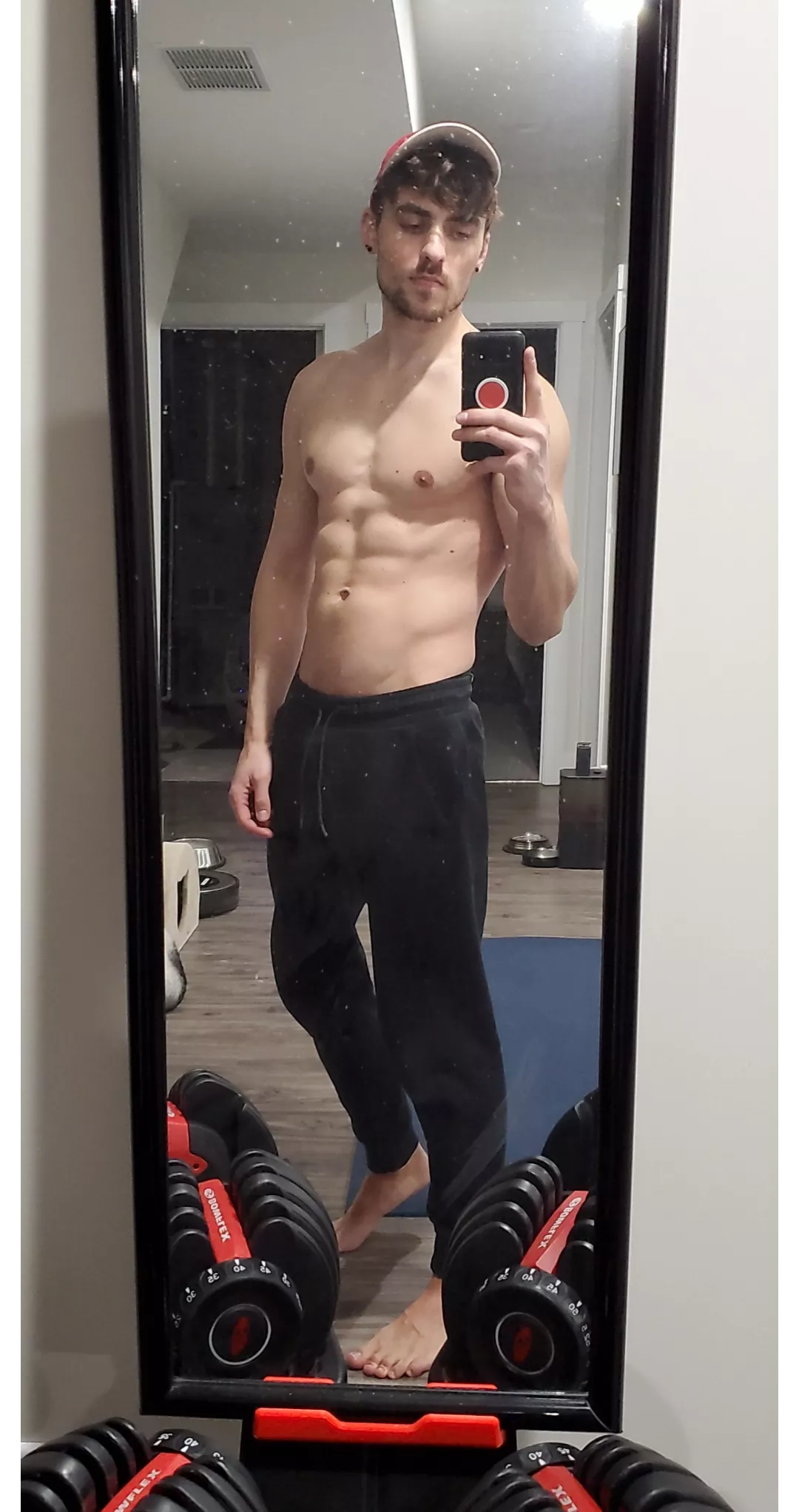 Messy hair, dirty mirror, but the lighting was nice, so here's a tacky mirror-selfie