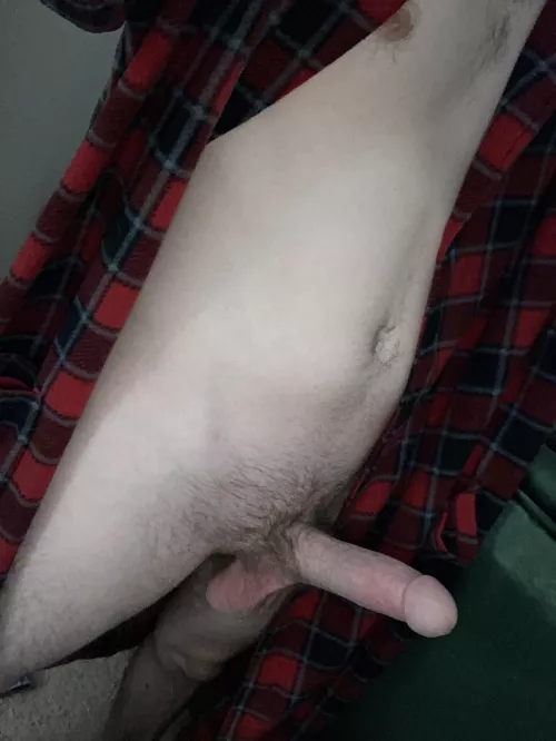 Morning wood in the robe