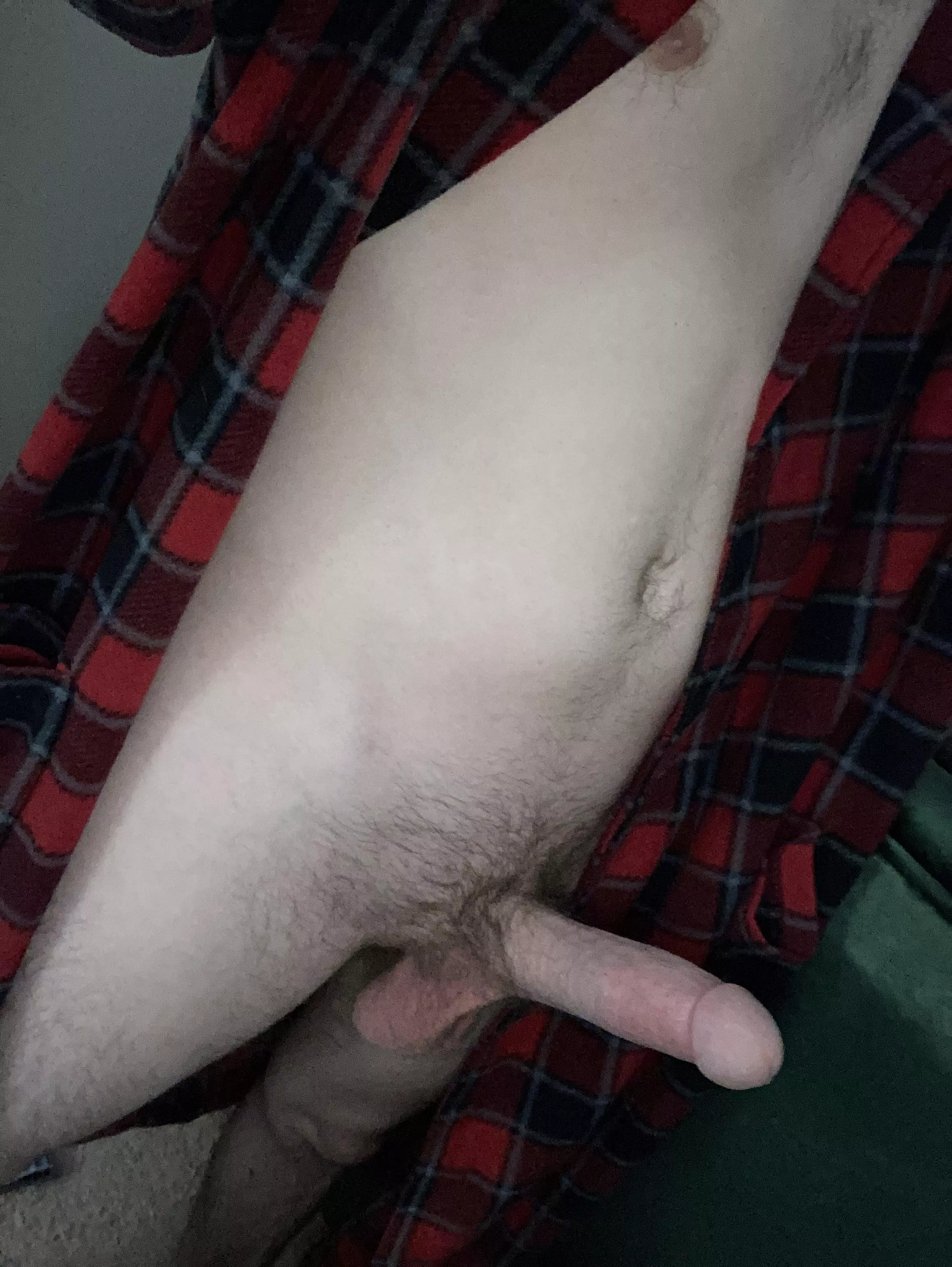 Morning wood in the robe