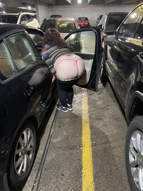 Parking garage big mom ass.