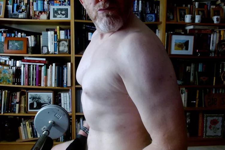 [54] dad on his workout bench