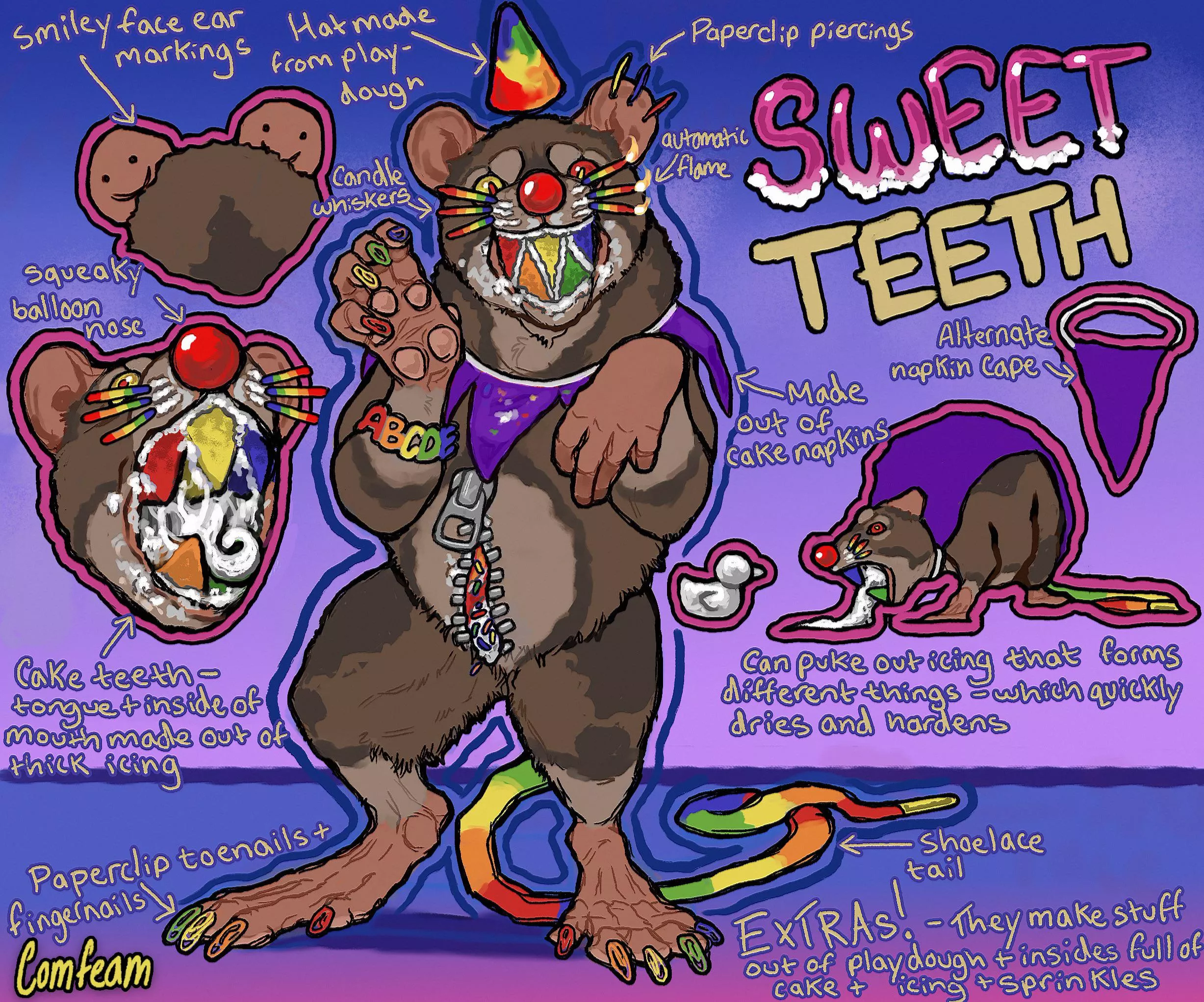 Art by me!🎂SWEET TEETH Adoptable Auction up on my Instagram! :-) 🎂
