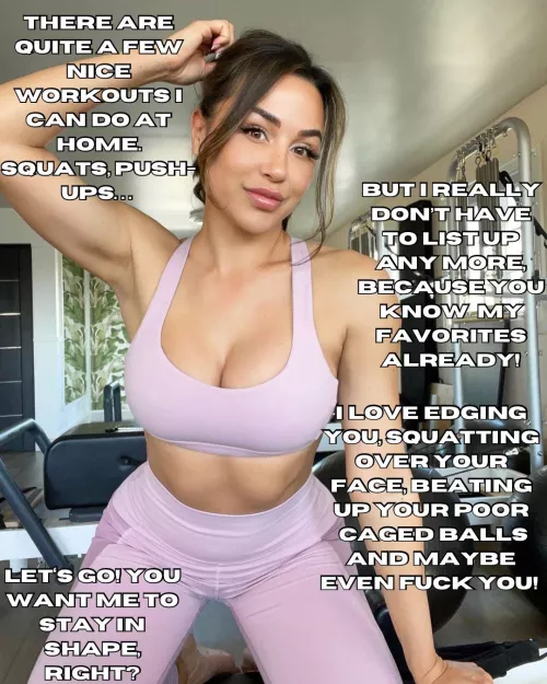 Getting her workout in