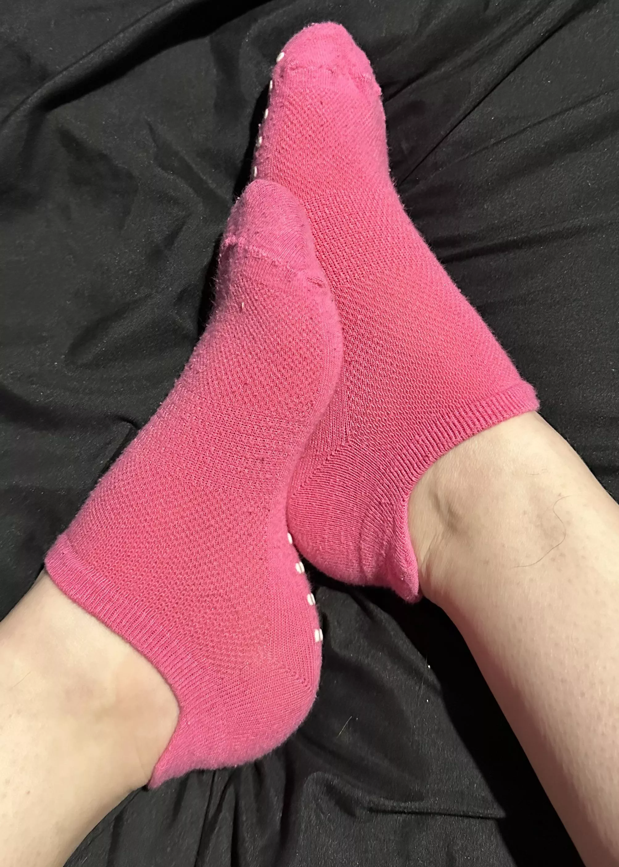 My little feet in my cute pink socks