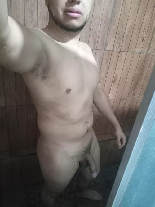 Quick selfie... can you tell it was a hot shower??