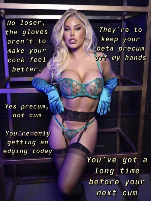 She doesn’t want your precum on her hands