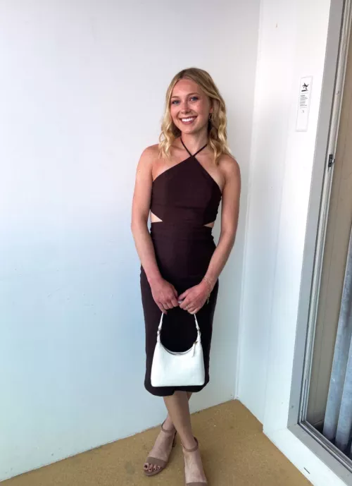 Tight dress pretty blonde