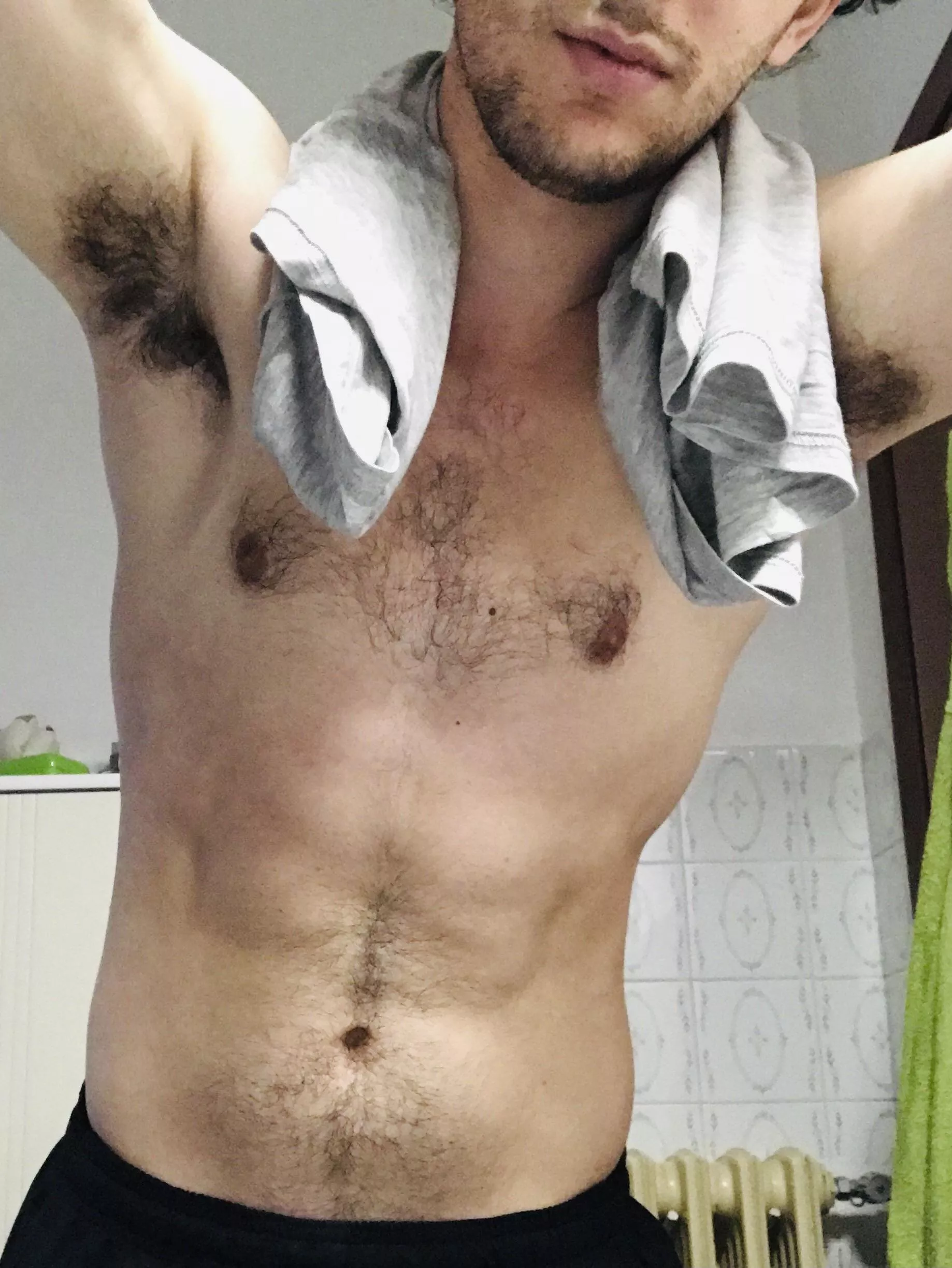 Would you kindly lick my sweat off?