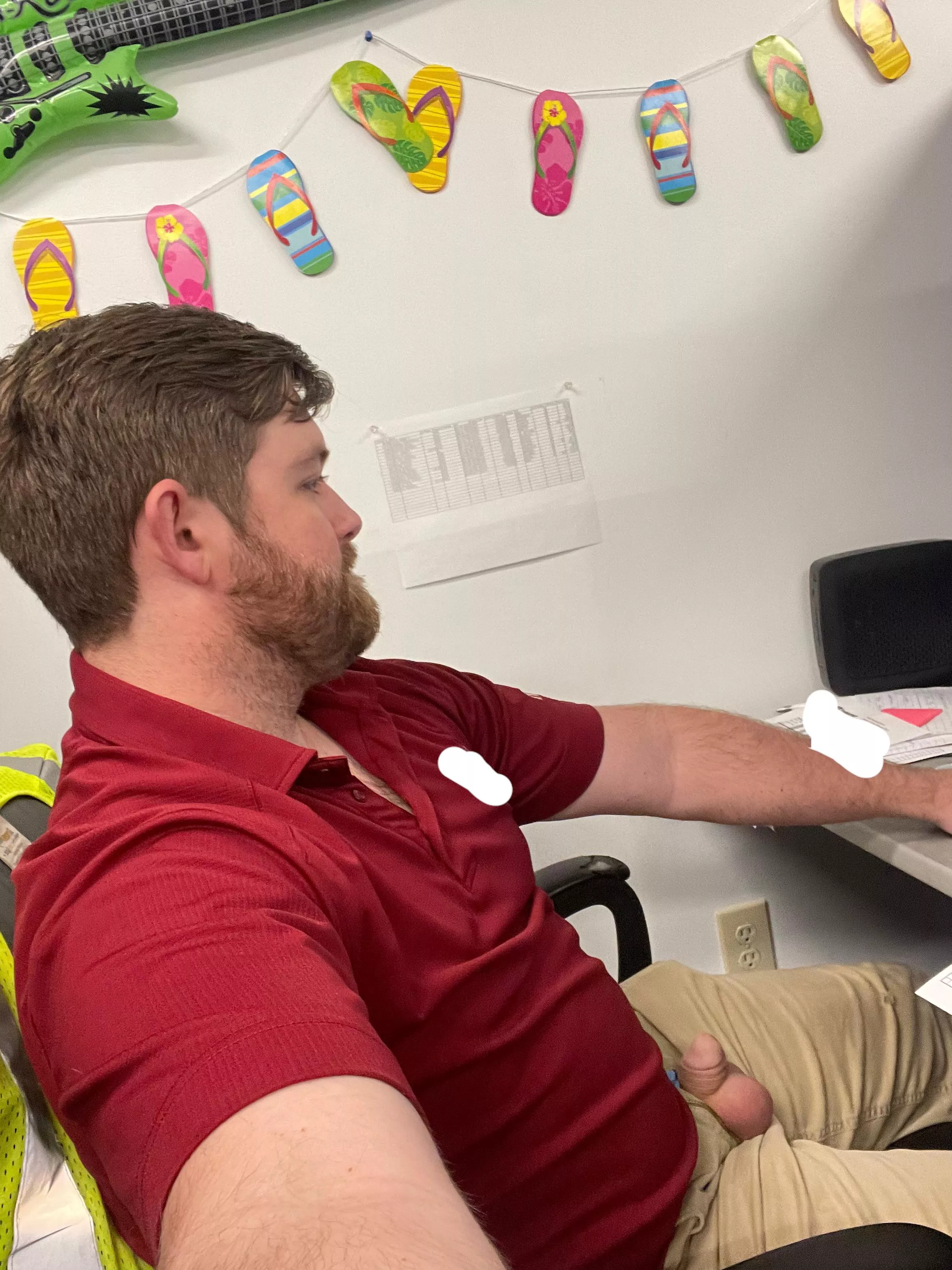 WYD if you turn the corner in the office and I’m sitting like this??