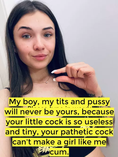 Your few inches can only make me laugh