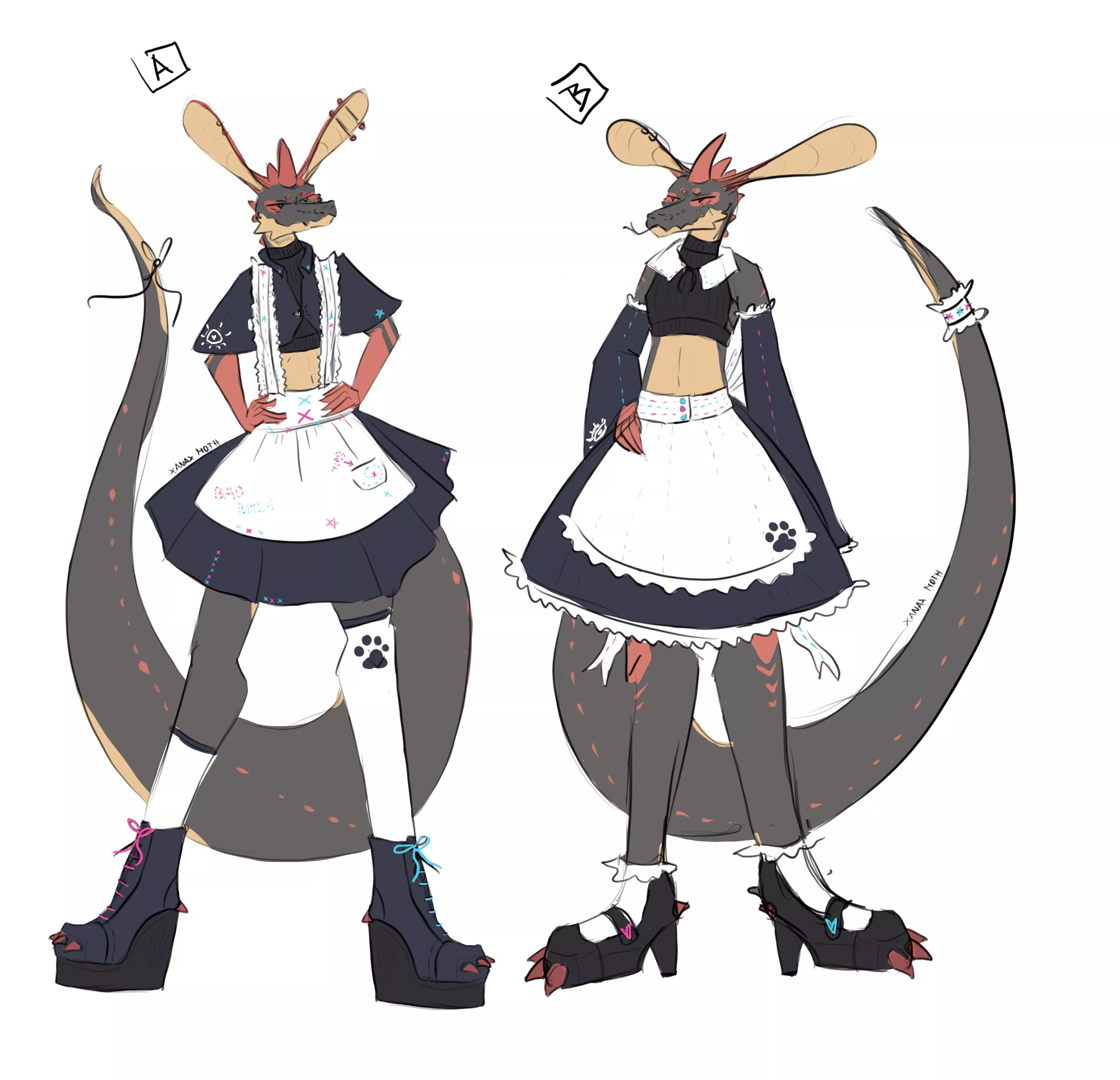 A or B(work outfits for my oc)