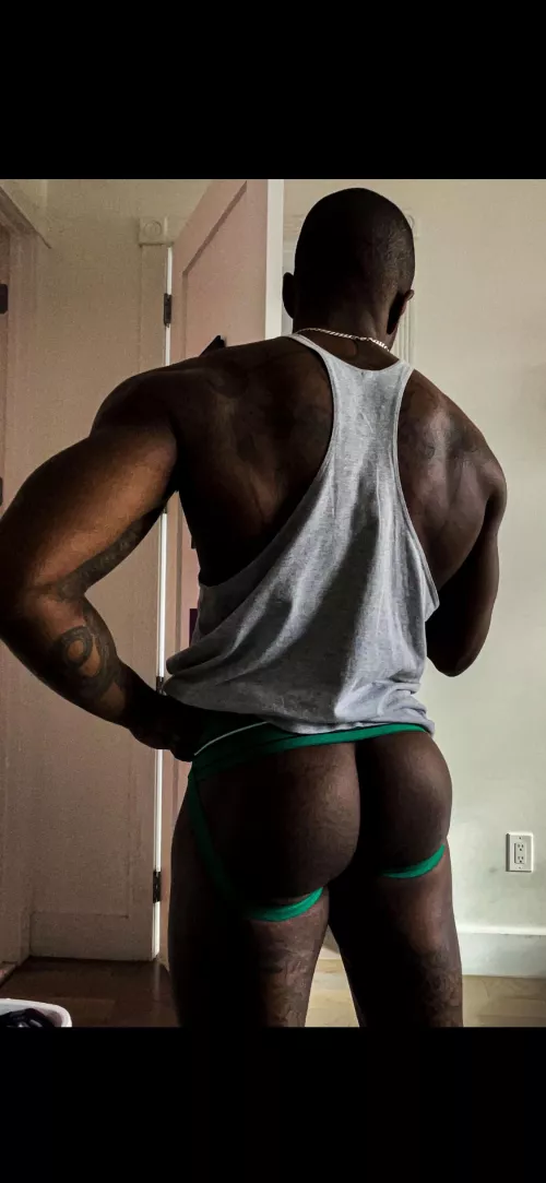 green athletic bike jockstrap, a favorite