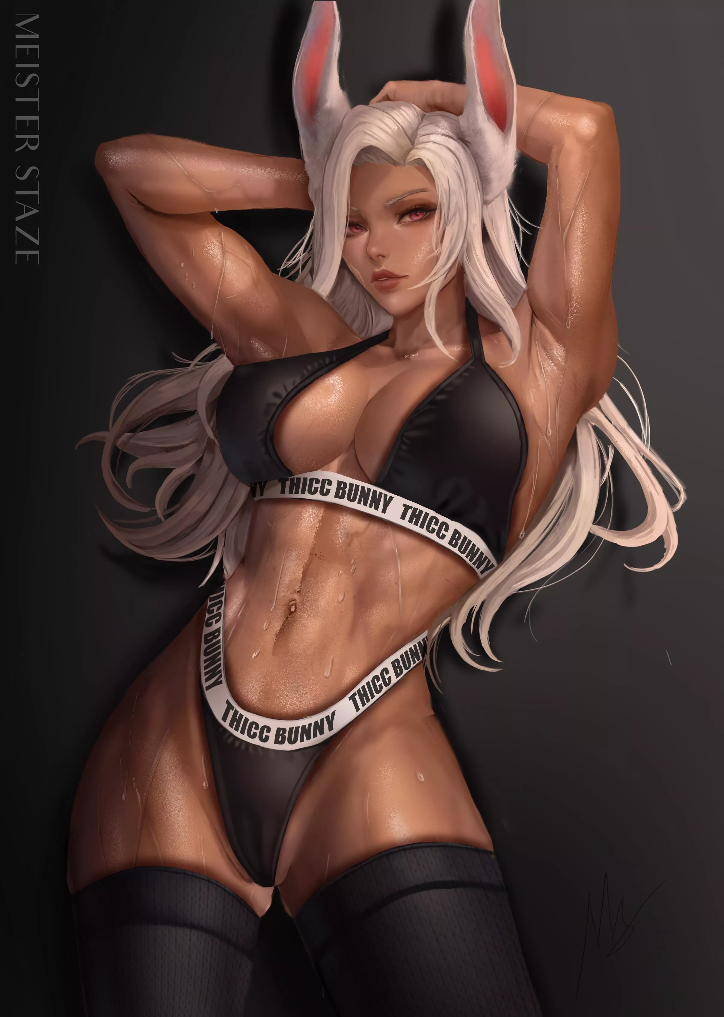Guess she's also a gym bunny