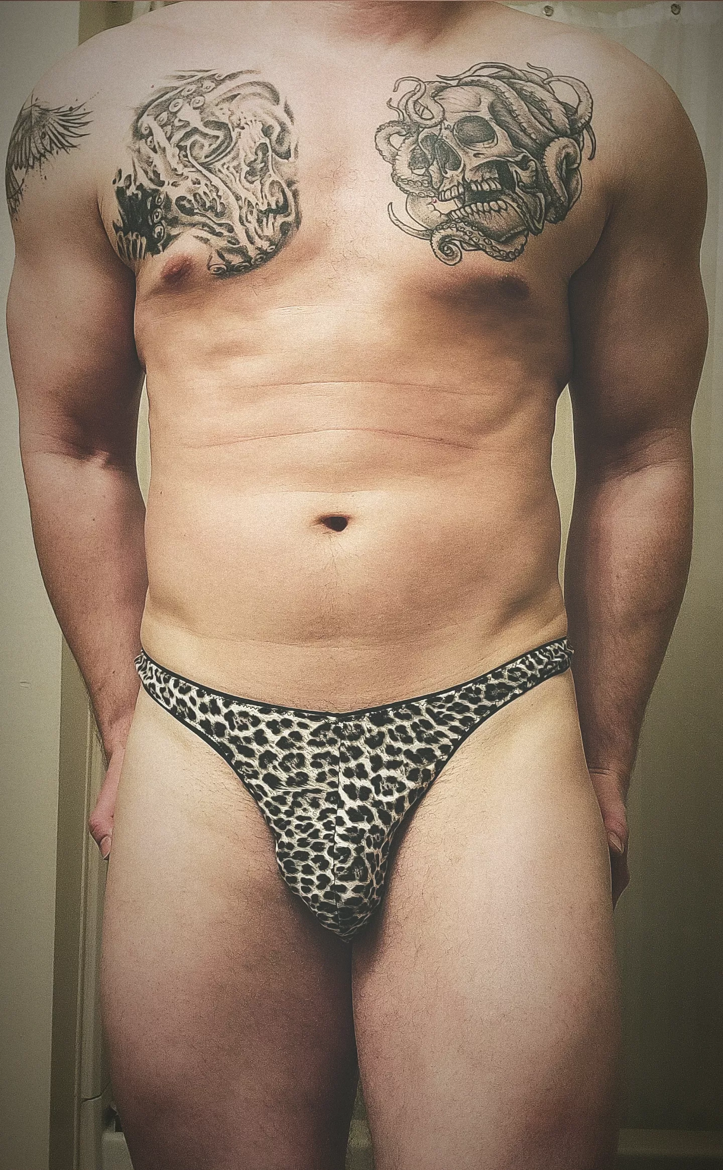 Handmade cheetah thong