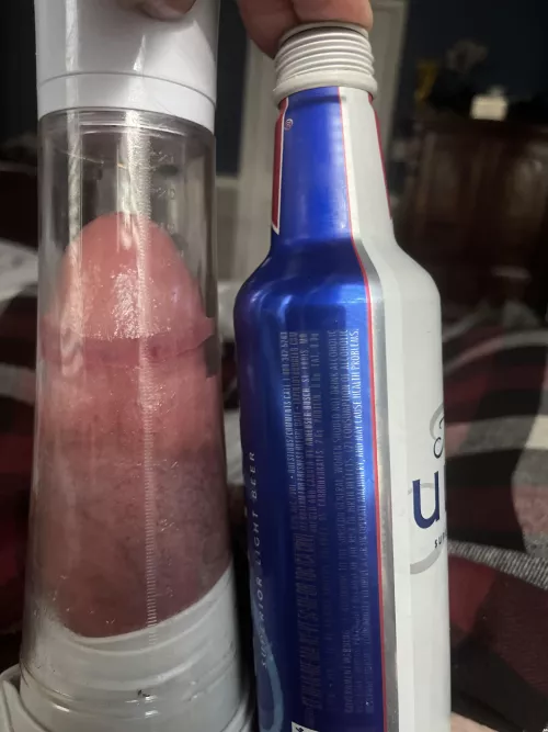 Husband sent me this on my way home! Almost split me in half! Sorry no pictures yet of when it was actually hard. But 13 inch tube it felt insane!