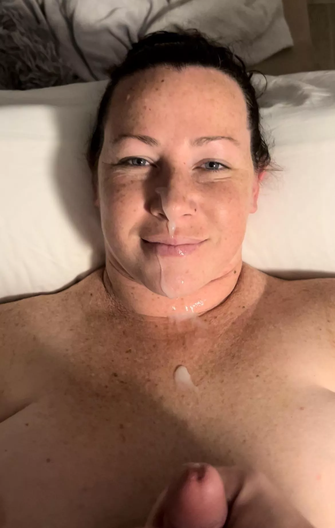 I always look so satisfied with cum on me (OC)