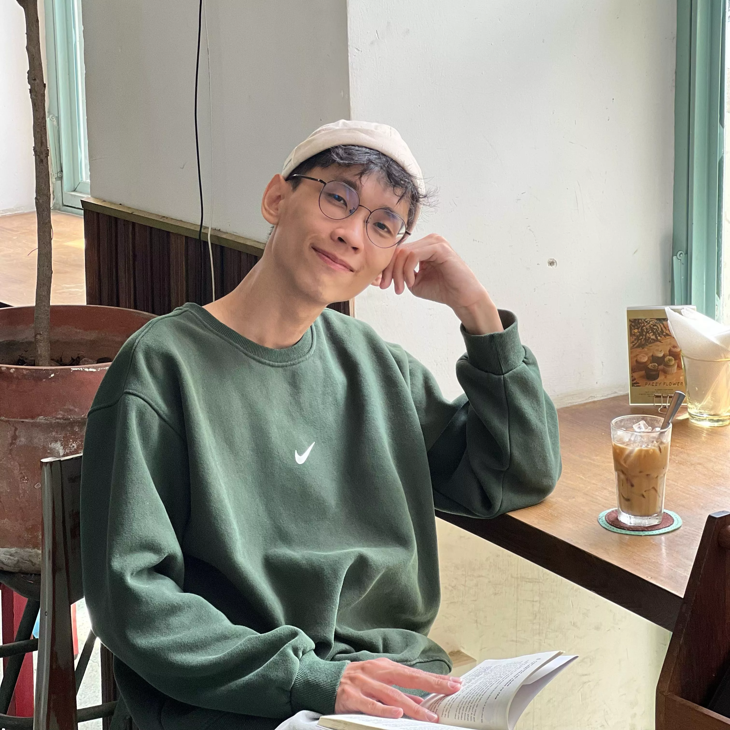Just another day, you and me reading at a coffee shop in Saigon