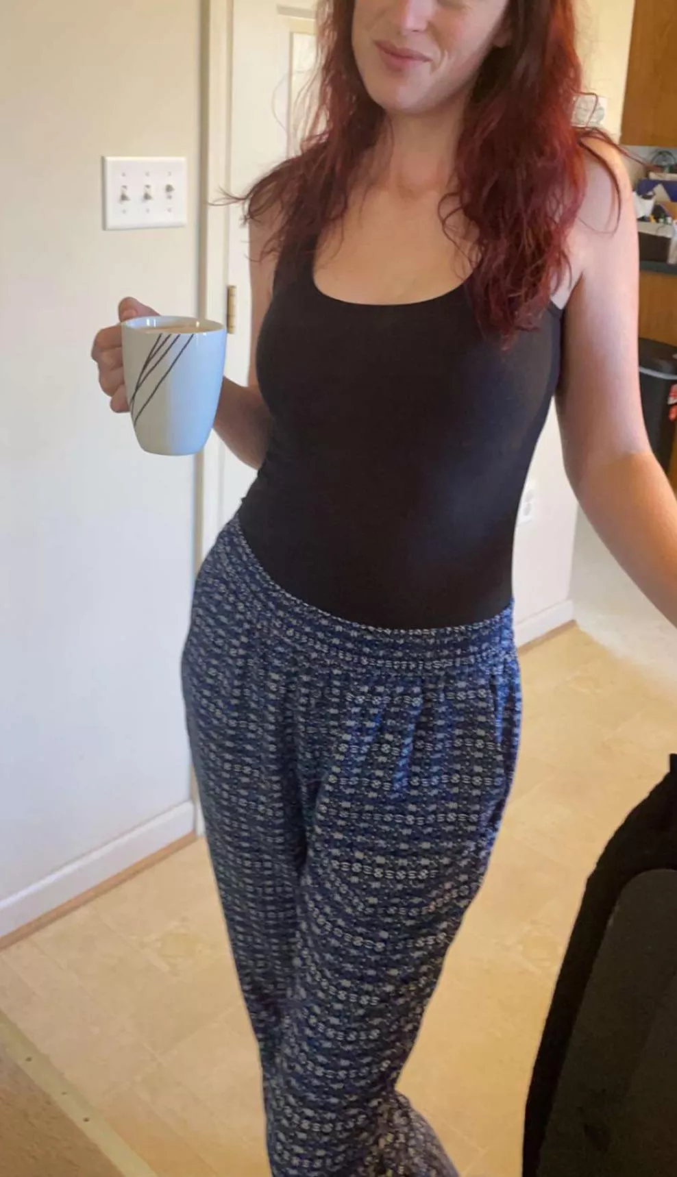 Morning coffee with my comfy clothes [f]